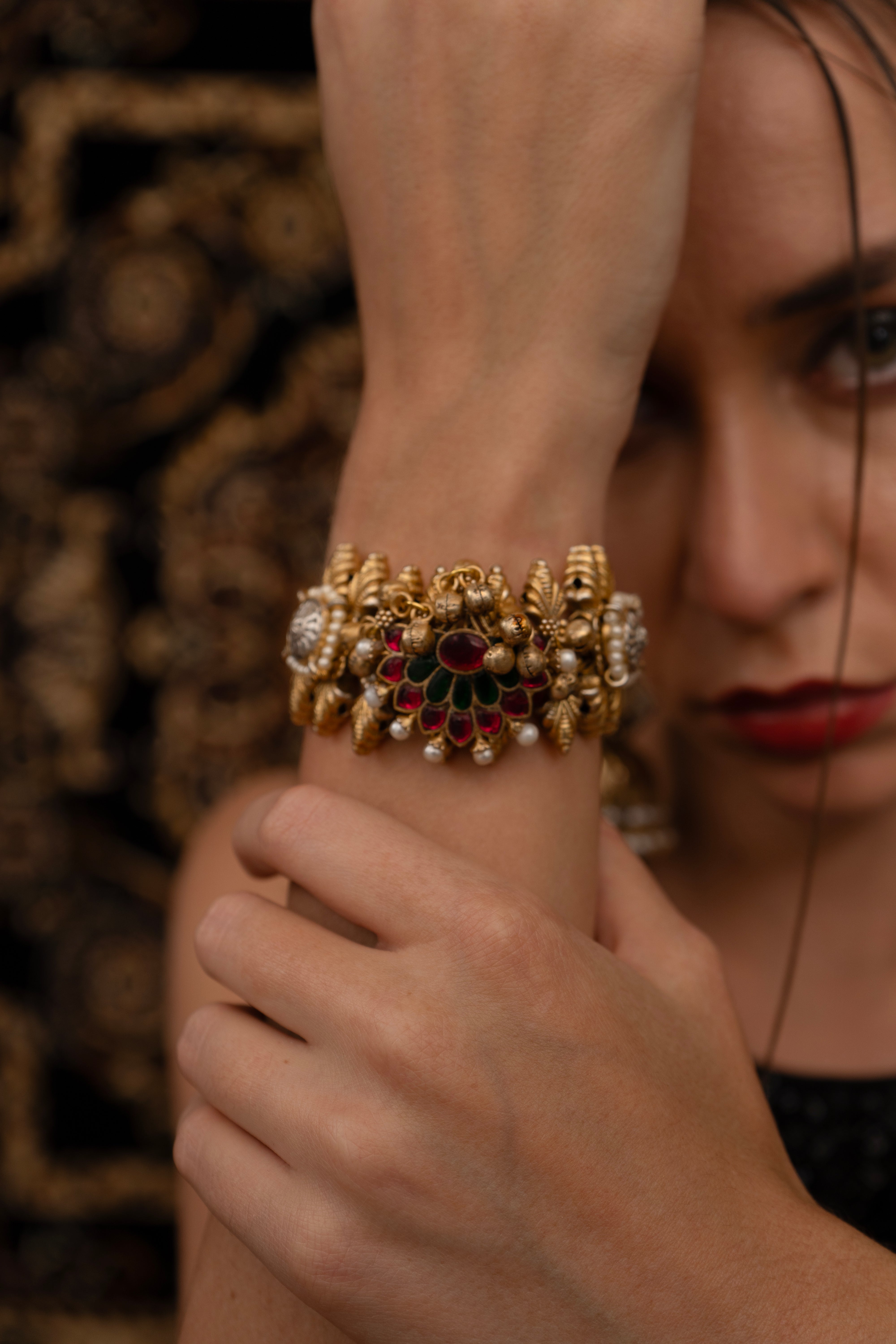 Mishika jadau Bracelet (Adjustable)